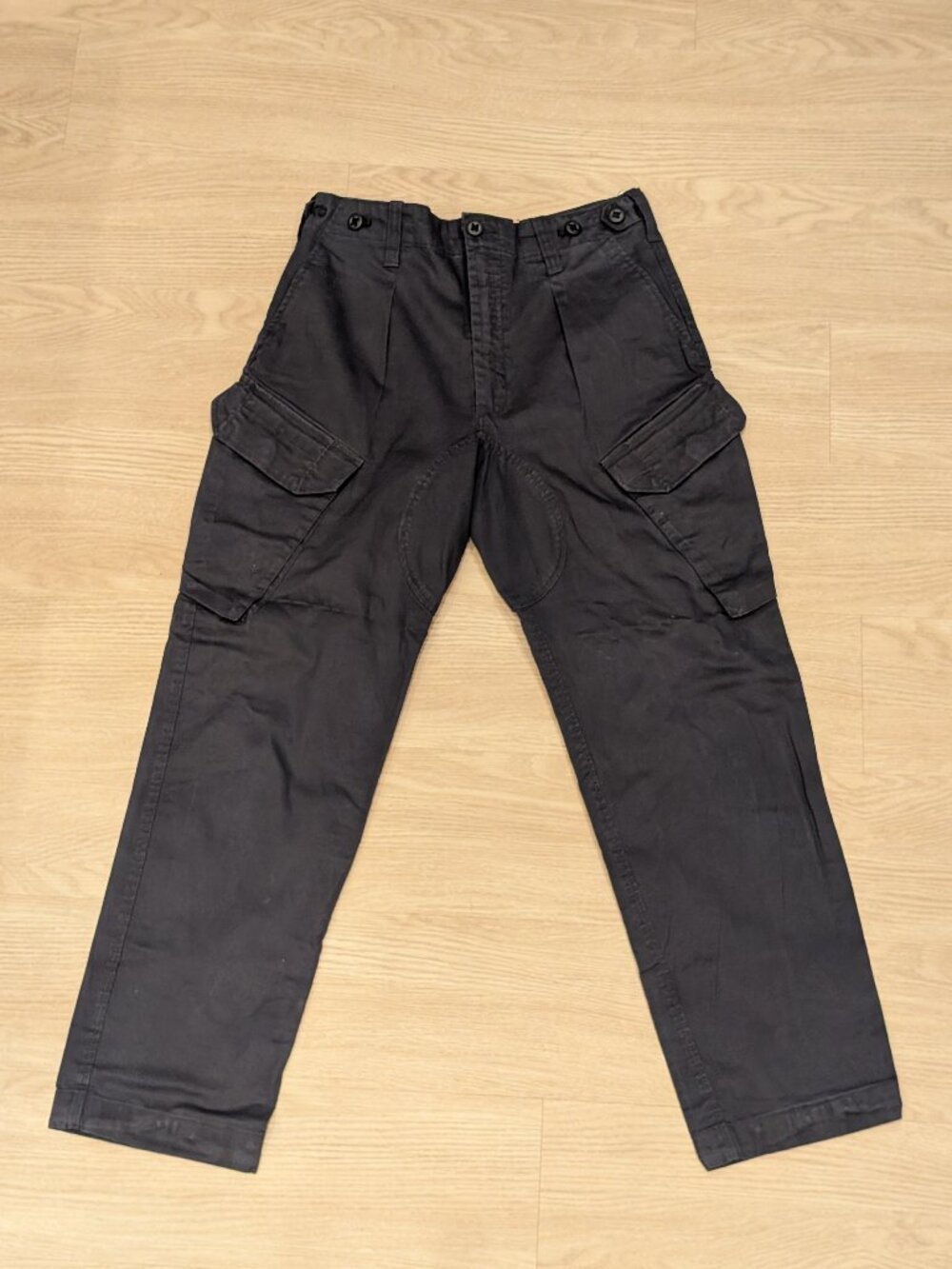 VINTAGE Military Combat Trousers Navy Blue Tactical Cargo Pants Mens